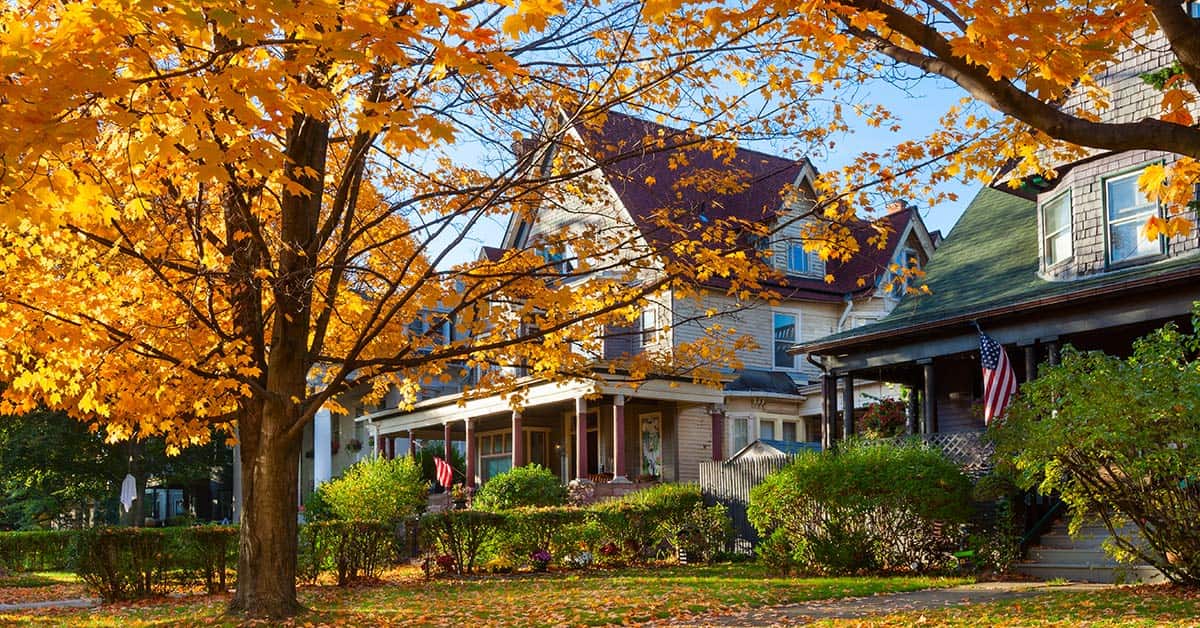 Homes in fall