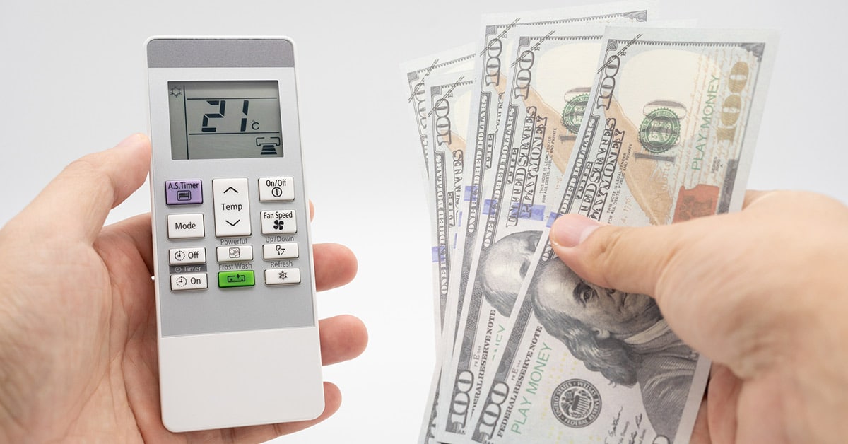 mini split remote and bills